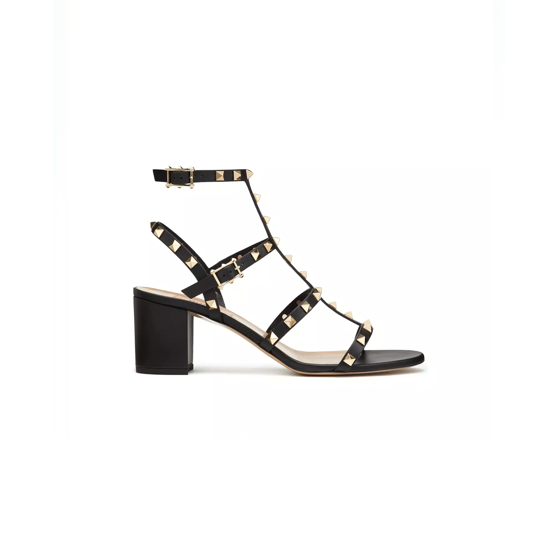 VALENTINO ROCKSTUD CALFSKIN ANKLE STRAP SANDAL 60MM 5W2S0491VBP_0NO